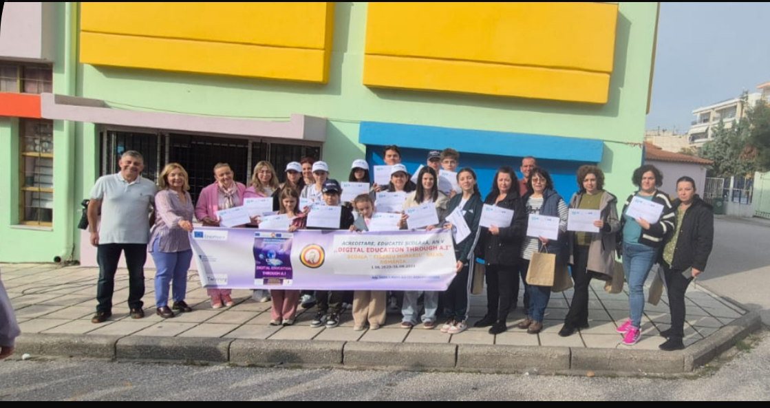 Φιλοξενία εκπαιδευτικών και μαθητών από τη Ρουμανία στο 3ο Δημοτικό Σχολείο Ελευθερίου Κορδελιού